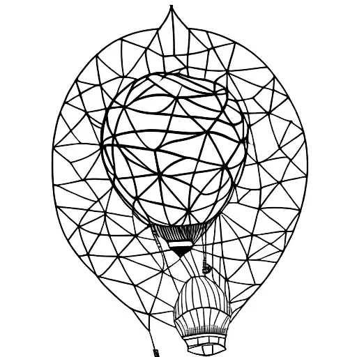 make it look a bit more like a hot air balloon inside  tattoo design idea
