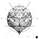 Abstract hotair balloon  tattoo design idea