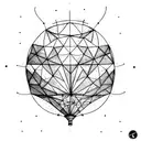 Abstract hotair balloon  tattoo design idea