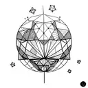 Abstract hotair balloon  tattoo design idea