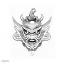 mascara oni  tattoo design idea