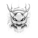 mascara oni  tattoo design idea