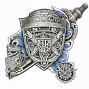 rangers Stanley cup surrounded tattoo design idea