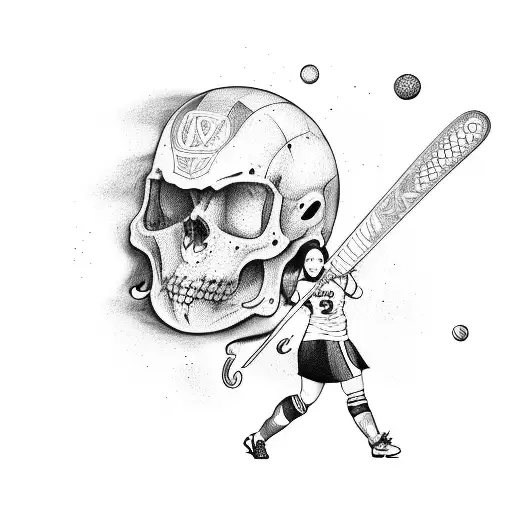 field Hockey Number 11 name Ashley, Arya, Aysel tattoo design idea