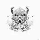 Snowboarder  tattoo design idea