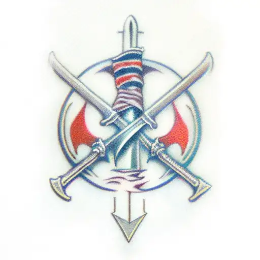 sword of sacrifice with lest we forget engraved tattoo design idea