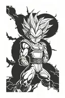 vegeta dragon ball tattoo design idea