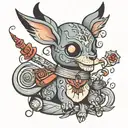 xix with voodoo doll tattoo design idea