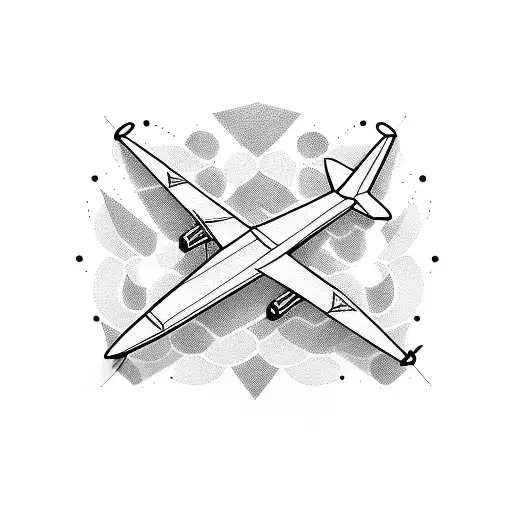 paper airplane becoming real airplane tattoo design idea