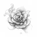 whimsical flower tattoo design idea