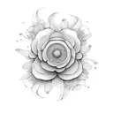 whimsical flower tattoo design idea