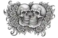 death smiles chest piece tattoo design idea