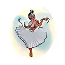 Hula dancer tattoo design idea
