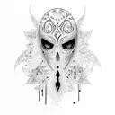 undead black swan tattoo design idea