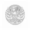 Laurel wreath with olive leaf in the middle  tattoo design idea