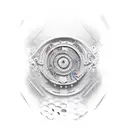 mechanical biometric tattoo design idea