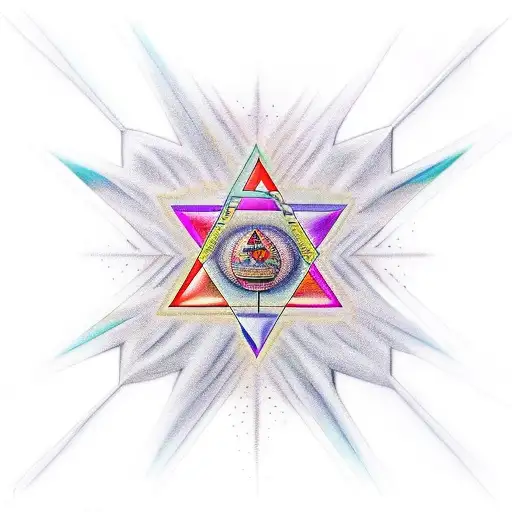 heptagram  christian tattoo design idea