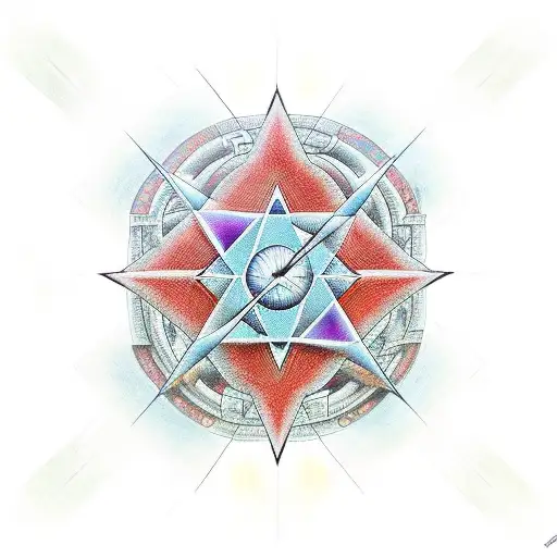 heptagram  tattoo design idea