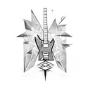 Flying V electric guitar guitar tattoo design idea
