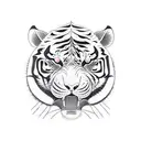 angry tiger tattoo design idea