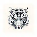 angry tiger tattoo design idea