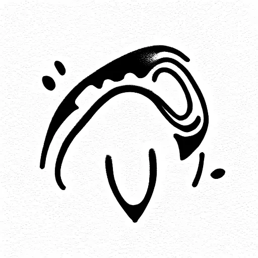 ink tattoo of a singular tooth black and white small tattoo tattoo design idea