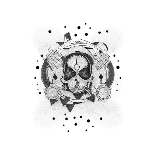 Trash polka tattoo design idea