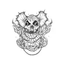 Trash polka tattoo design idea