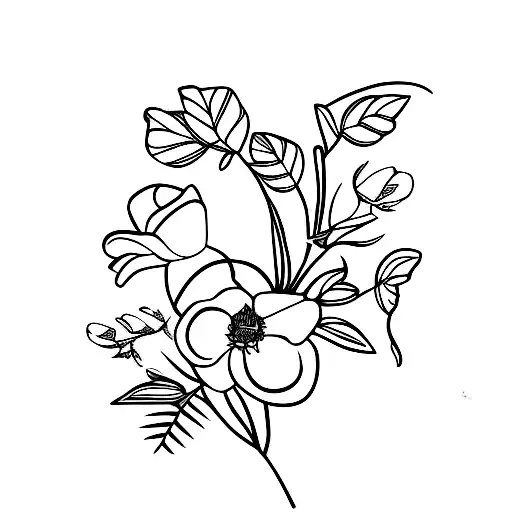Empty tomb overgrown into a garden tattoo design idea