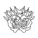 Empty tomb overgrown into a garden tattoo design idea