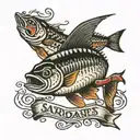 sardines tattoo design idea