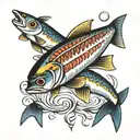 sardines tattoo design idea