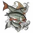 sardines tattoo design idea