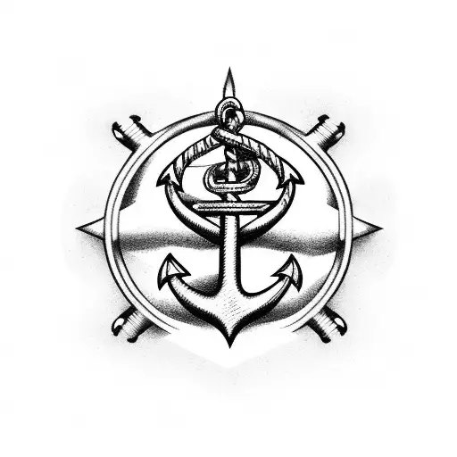 Cold steel US Navy Anchor  tattoo design idea