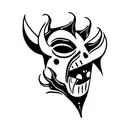 Devil smoking  tattoo design idea