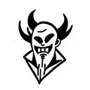 Devil smoking  tattoo design idea