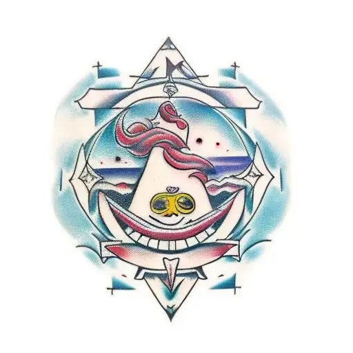 living a life that has a lot of problems and drama but to think always positive tattoo design idea