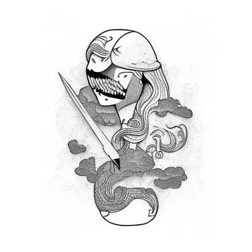 living a life that has a lot of problems and drama but to think always positive tattoo design idea