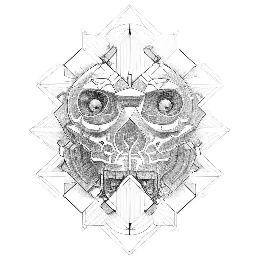 V8 engine and davinci tattoo design idea