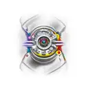 V8 engine and davinci tattoo design idea