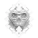 V8 engine and davinci tattoo design idea