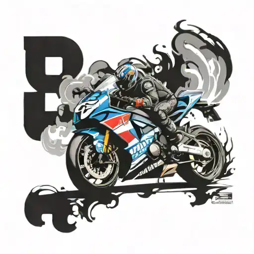 sportbike burnout suzuki gsxr k7 tattoo design idea