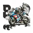 sportbike burnout suzuki gsxr k7 tattoo design idea
