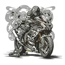sportbike burnout suzuki gsxr 750 k7 tattoo design idea