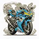 sportbike burnout suzuki gsxr 750 k7 tattoo design idea
