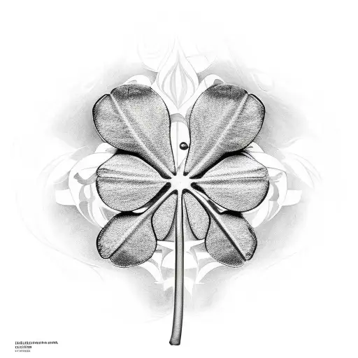 4-leaf clover and the name Movileasca tattoo design idea