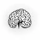 A stack of books forming a staircase leading to a brain tattoo design idea