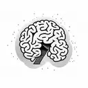 A stack of books forming a staircase leading to a brain tattoo design idea