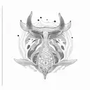 whale and Moo  tattoo design idea