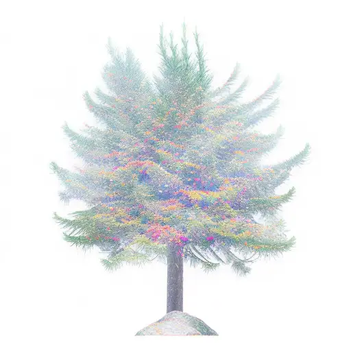 evergreen tree tattoo design idea